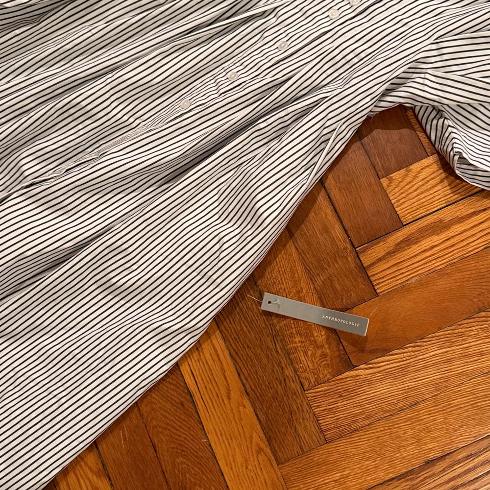 Tobie Button-Front Pleated Midi Shirt Dress by Anthropologie - Picture 7 of 7